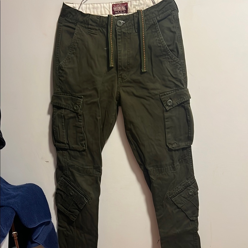 Men's Olive Cargo Pants fits women medium, viral tiktok